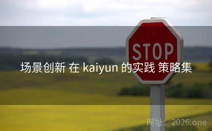场景创新 在 kaiyun 的实践 策略集 场景创新 在 kaiyun 的实践 策略集