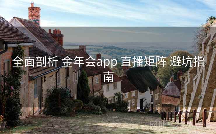 全面剖析 金年会app 直播矩阵 避坑指南