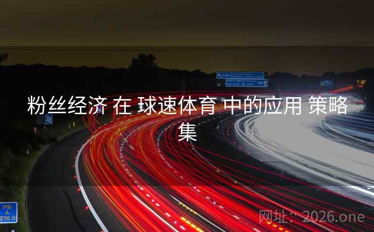 粉丝经济 在 球速体育 中的应用 策略集