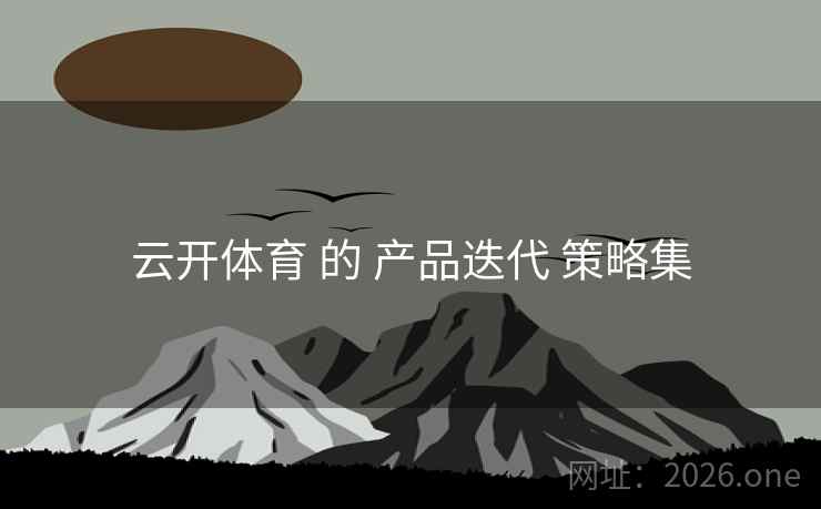 云开体育 的 产品迭代 策略集